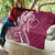 Kia Orana Cook Islands Quilt Maroon Plumeria Tropical Waves - Polynesian Pride