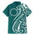 Kia Orana Cook Islands Family Matching Summer Maxi Dress and Hawaiian Shirt Teal Plumeria Tropical Waves - Polynesian Pride