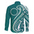 Kia Orana Cook Islands Family Matching Summer Maxi Dress and Hawaiian Shirt Teal Plumeria Tropical Waves - Polynesian Pride