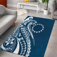 Kia Orana Cook Islands Area Rug Auika Plumeria Tropical Waves - Polynesian Pride