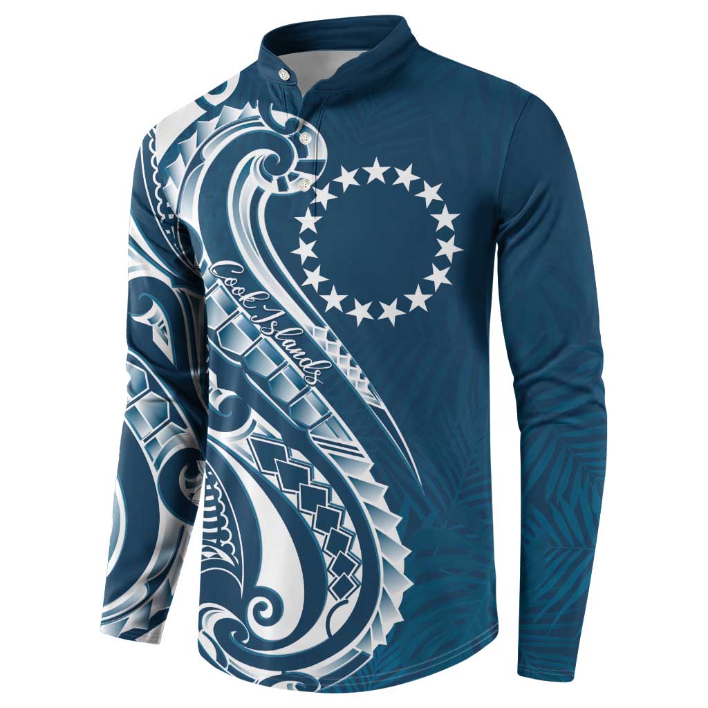 Kia Orana Cook Islands Button Sweatshirt Auika Plumeria Tropical Waves - Polynesian Pride