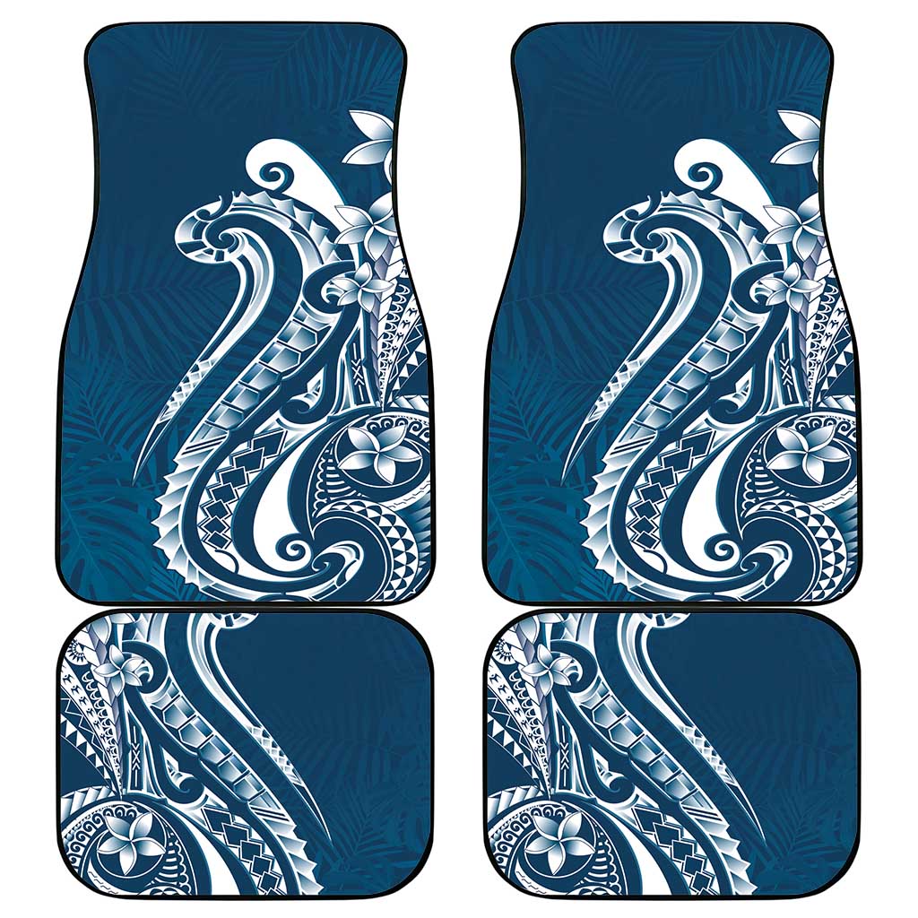 Kia Orana Cook Islands Car Mats Auika Plumeria Tropical Waves - Polynesian Pride
