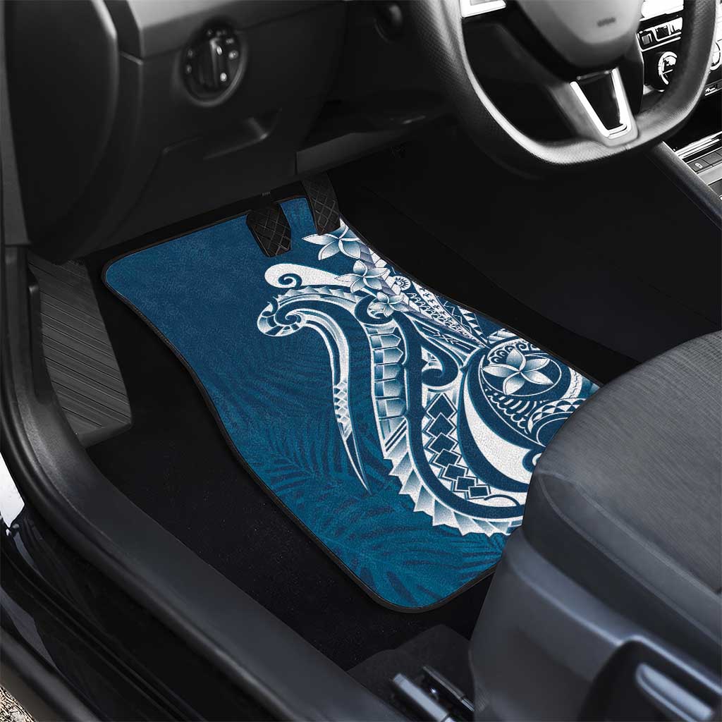 Kia Orana Cook Islands Car Mats Auika Plumeria Tropical Waves - Polynesian Pride