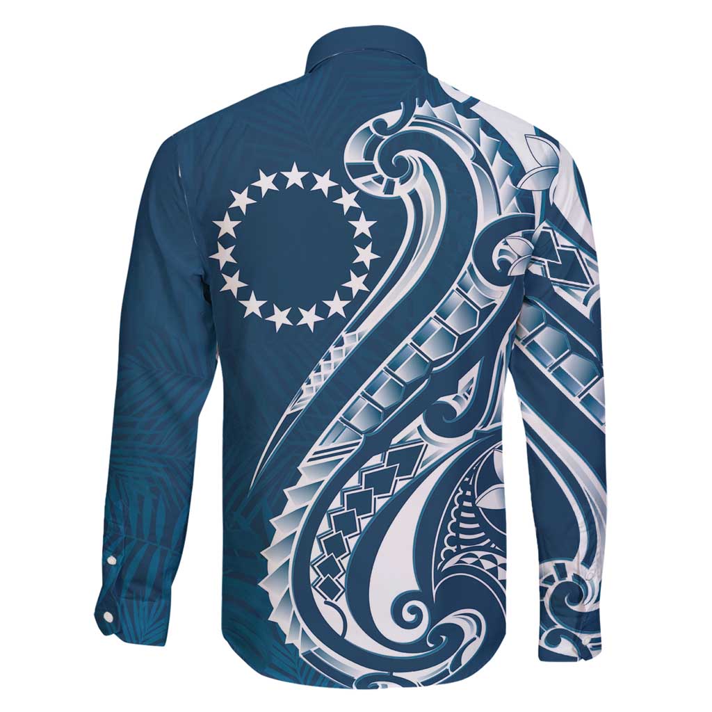 Kia Orana Cook Islands Family Matching Off Shoulder Maxi Dress and Hawaiian Shirt Auika Plumeria Tropical Waves - Polynesian Pride