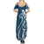 Kia Orana Cook Islands Family Matching Summer Maxi Dress and Hawaiian Shirt Auika Plumeria Tropical Waves - Polynesian Pride