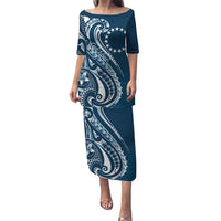 Kia Orana Cook Islands Puletasi Auika Plumeria Tropical Waves - Polynesian Pride