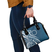 Kia Orana Cook Islands Shoulder Handbag Auika Plumeria Tropical Waves - Polynesian Pride