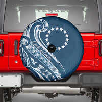 Kia Orana Cook Islands Spare Tire Cover Auika Plumeria Tropical Waves - Polynesian Pride