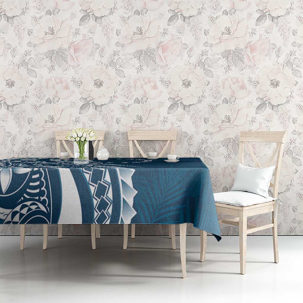 Kia Orana Cook Islands Tablecloth Auika Plumeria Tropical Waves - Polynesian Pride