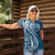 Kia Orana Cook Islands Women Polo Shirt Auika Plumeria Tropical Waves - Polynesian Pride