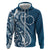 Kia Orana Cook Islands Zip Hoodie Auika Plumeria Tropical Waves - Polynesian Pride