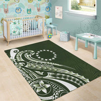 Kia Orana Cook Islands Area Rug Matie Plumeria Tropical Waves - Polynesian Pride