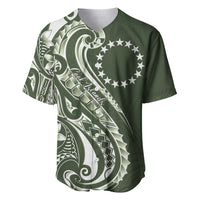 Kia Orana Cook Islands Baseball Jersey Matie Plumeria Tropical Waves - Polynesian Pride