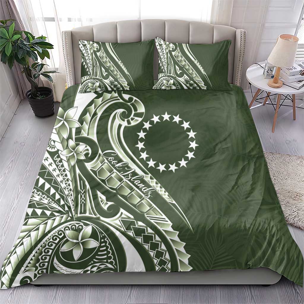 Kia Orana Cook Islands Bedding Set Matie Plumeria Tropical Waves - Polynesian Pride