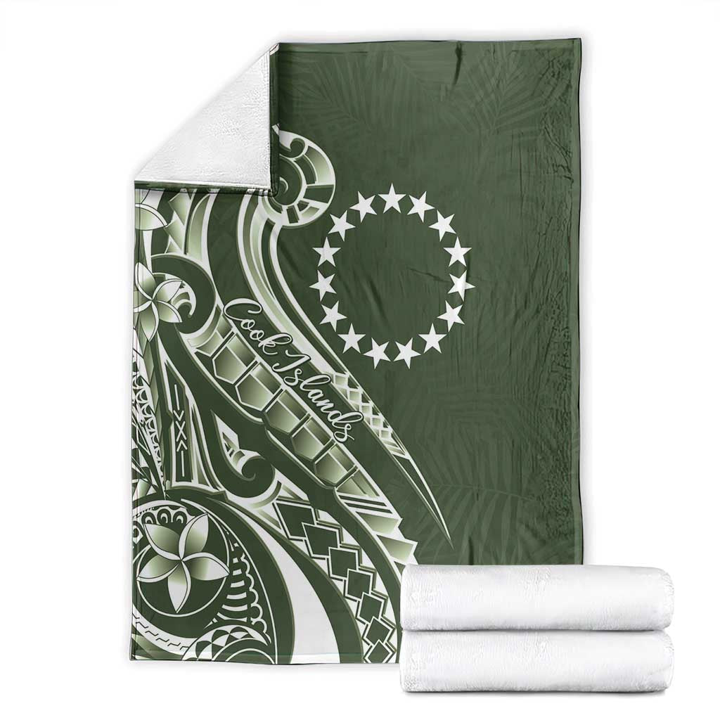 Kia Orana Cook Islands Blanket Matie Plumeria Tropical Waves - Polynesian Pride