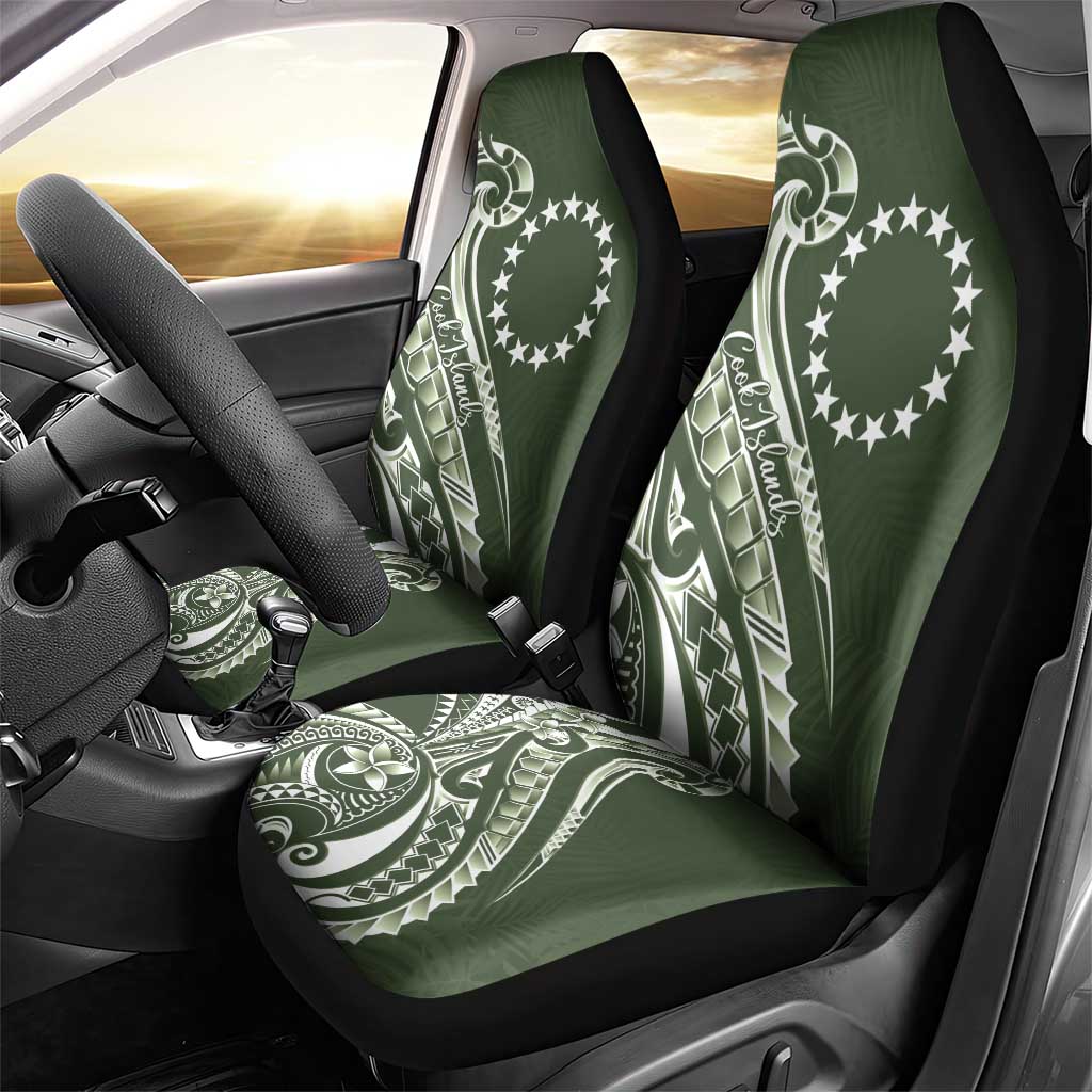 Kia Orana Cook Islands Car Seat Cover Matie Plumeria Tropical Waves - Polynesian Pride