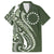 Kia Orana Cook Islands Family Matching Off Shoulder Short Dress and Hawaiian Shirt Matie Plumeria Tropical Waves - Polynesian Pride