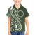 Kia Orana Cook Islands Family Matching Short Sleeve Bodycon Dress and Hawaiian Shirt Matie Plumeria Tropical Waves - Polynesian Pride