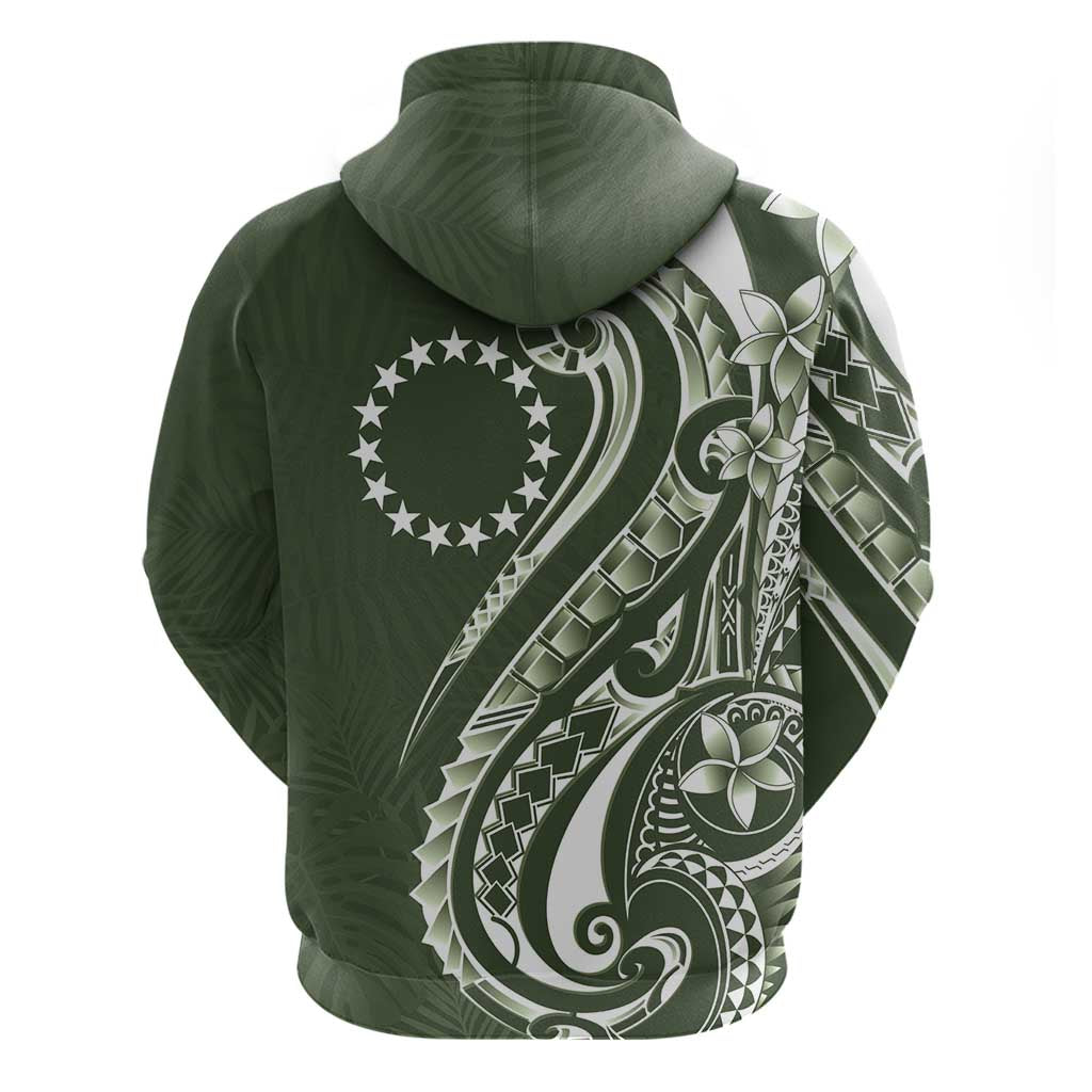 Kia Orana Cook Islands Hoodie Matie Plumeria Tropical Waves - Polynesian Pride