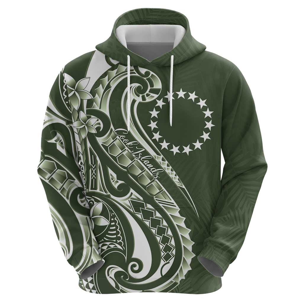 Kia Orana Cook Islands Hoodie Matie Plumeria Tropical Waves - Polynesian Pride