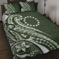 Kia Orana Cook Islands Quilt Bed Set Matie Plumeria Tropical Waves - Polynesian Pride