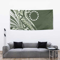Kia Orana Cook Islands Tapestry Matie Plumeria Tropical Waves - Polynesian Pride