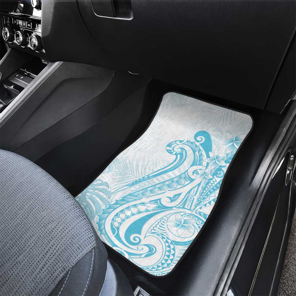 Kia Orana Cook Islands Car Mats Moana Plumeria Tropical Waves - Polynesian Pride