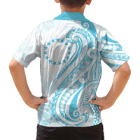 Kia Orana Cook Islands Family Matching Long Sleeve Bodycon Dress and Hawaiian Shirt Moana Plumeria Tropical Waves - Polynesian Pride