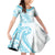 Kia Orana Cook Islands Family Matching Off Shoulder Short Dress and Hawaiian Shirt Moana Plumeria Tropical Waves - Polynesian Pride