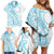 Kia Orana Cook Islands Family Matching Off Shoulder Short Dress and Hawaiian Shirt Moana Plumeria Tropical Waves - Polynesian Pride