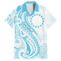 Kia Orana Cook Islands Family Matching Short Sleeve Bodycon Dress and Hawaiian Shirt Moana Plumeria Tropical Waves - Polynesian Pride