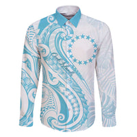 Kia Orana Cook Islands Family Matching Short Sleeve Bodycon Dress and Hawaiian Shirt Moana Plumeria Tropical Waves - Polynesian Pride