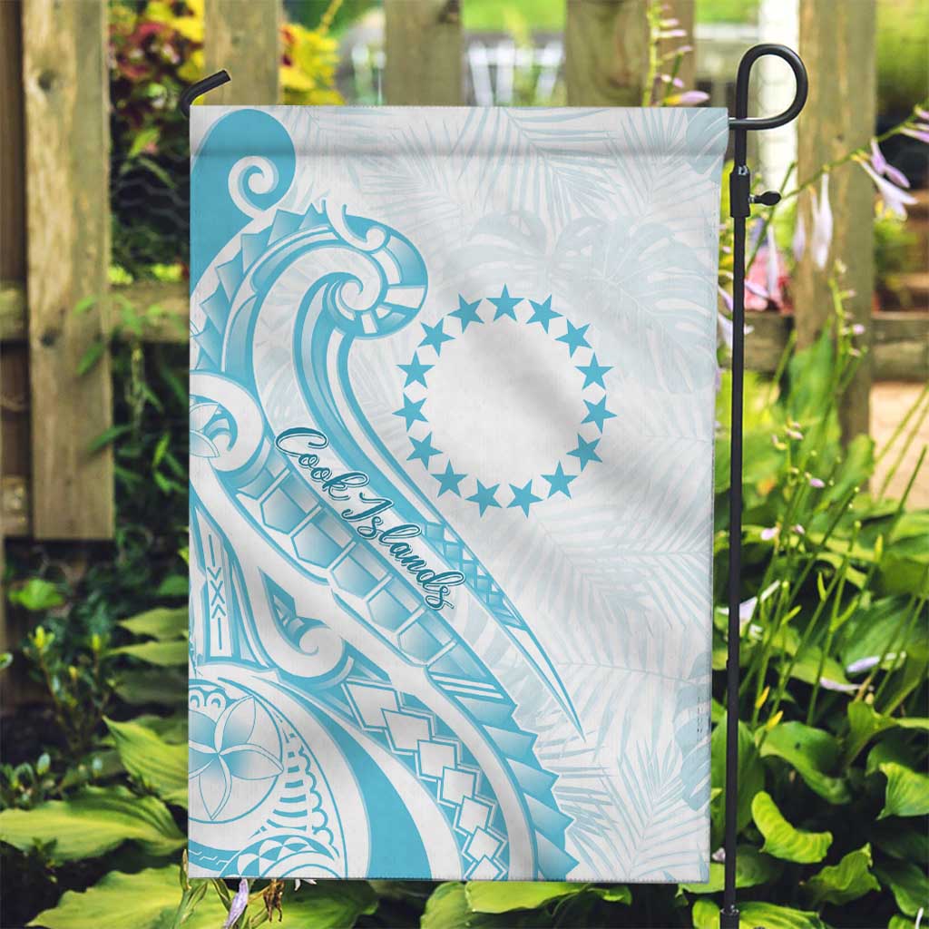 Kia Orana Cook Islands Garden Flag Moana Plumeria Tropical Waves - Polynesian Pride