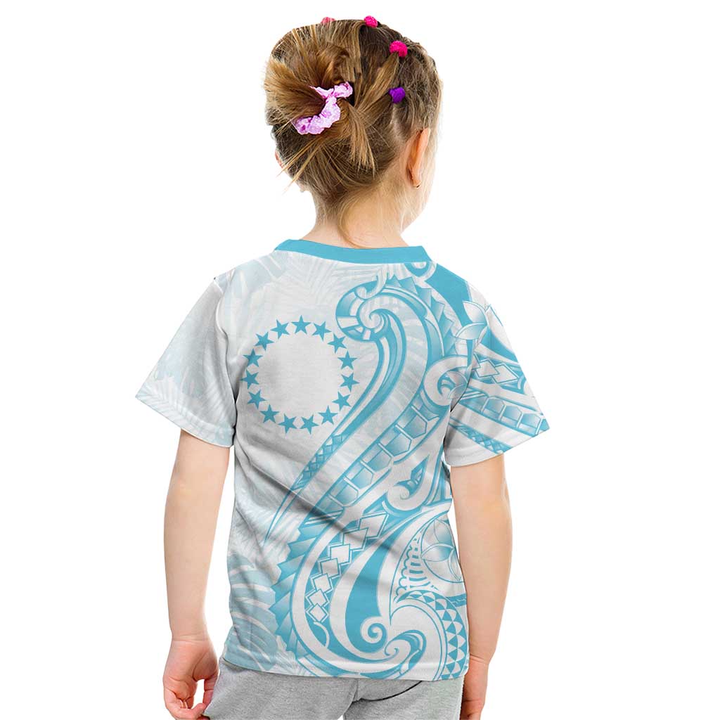 Kia Orana Cook Islands Kid T Shirt Moana Plumeria Tropical Waves - Polynesian Pride