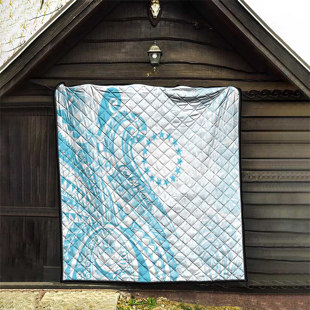 Kia Orana Cook Islands Quilt Moana Plumeria Tropical Waves - Polynesian Pride