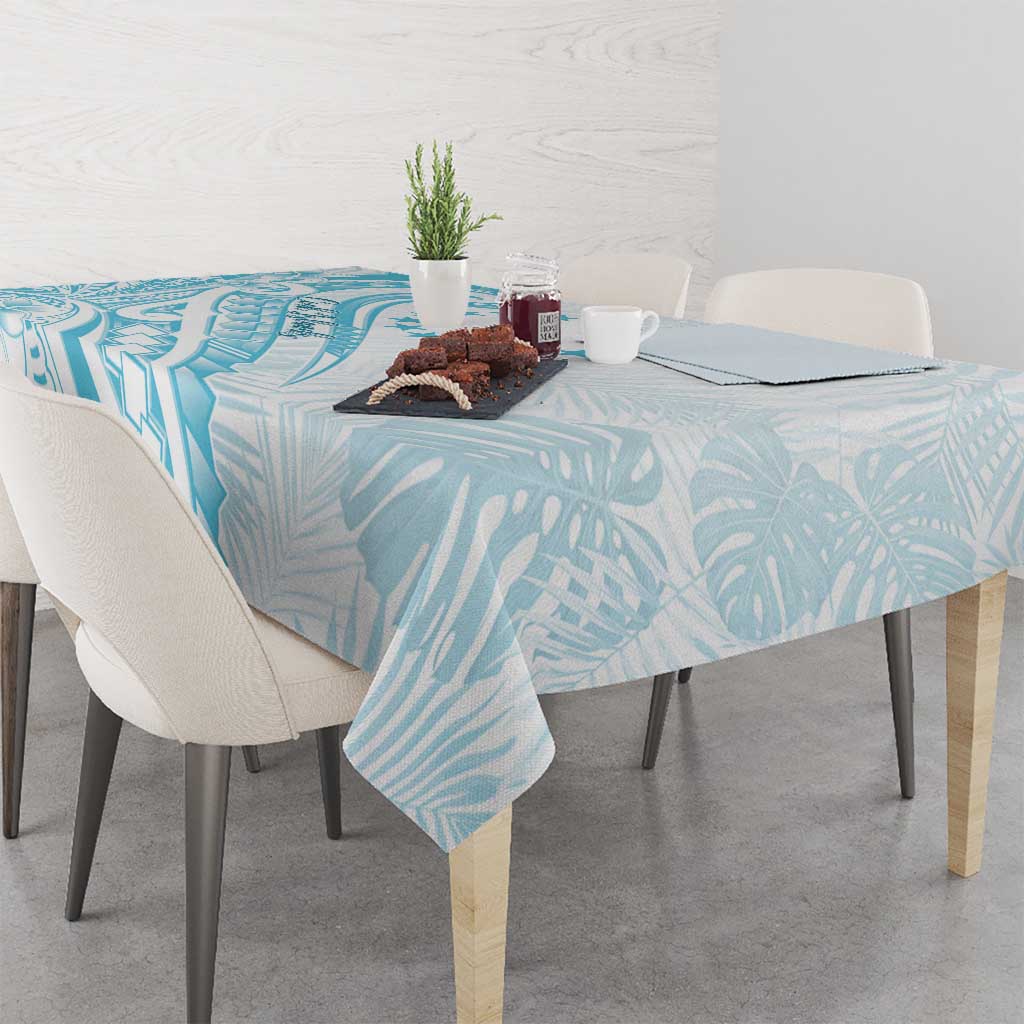Kia Orana Cook Islands Tablecloth Moana Plumeria Tropical Waves - Polynesian Pride