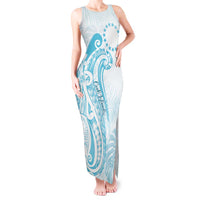 Kia Orana Cook Islands Tank Maxi Dress Moana Plumeria Tropical Waves - Polynesian Pride
