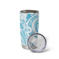 Kia Orana Cook Islands Tumbler Cup Moana Plumeria Tropical Waves - Polynesian Pride