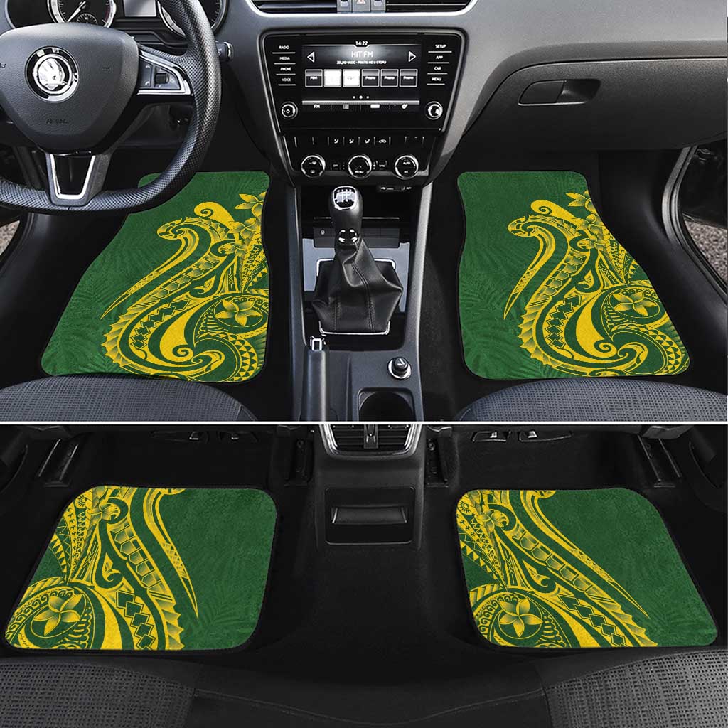 Kia Orana Cook Islands Car Mats Plumeria Tropical Waves - Polynesian Pride