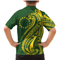 Kia Orana Cook Islands Family Matching Mermaid Dress and Hawaiian Shirt Plumeria Tropical Waves - Polynesian Pride