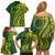 Kia Orana Cook Islands Family Matching Off Shoulder Short Dress and Hawaiian Shirt Plumeria Tropical Waves - Polynesian Pride