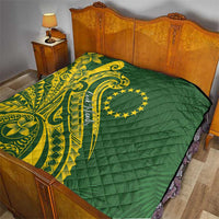 Kia Orana Cook Islands Quilt Plumeria Tropical Waves - Polynesian Pride