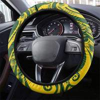 Kia Orana Cook Islands Steering Wheel Cover Plumeria Tropical Waves - Polynesian Pride