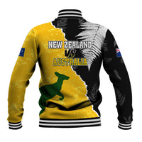 Australia Rugby Mix New Zealands Rugby Baseball Jacket Wallabies Versus Silver Fern Sporty Basic LT7 - Polynesian Pride