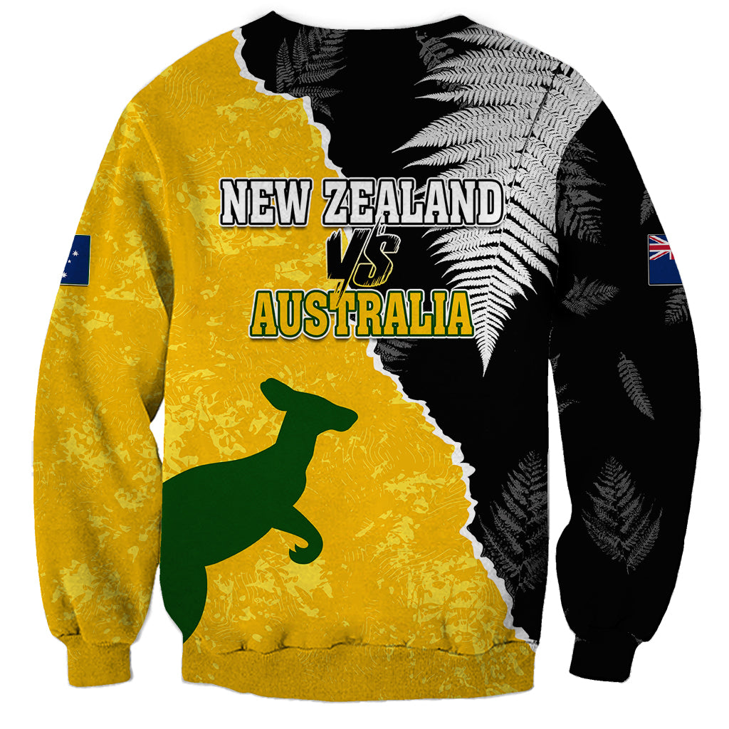 Australia Rugby Mix New Zealands Rugby Sweatshirt Wallabies Versus Silver Fern Sporty Basic LT7 - Polynesian Pride