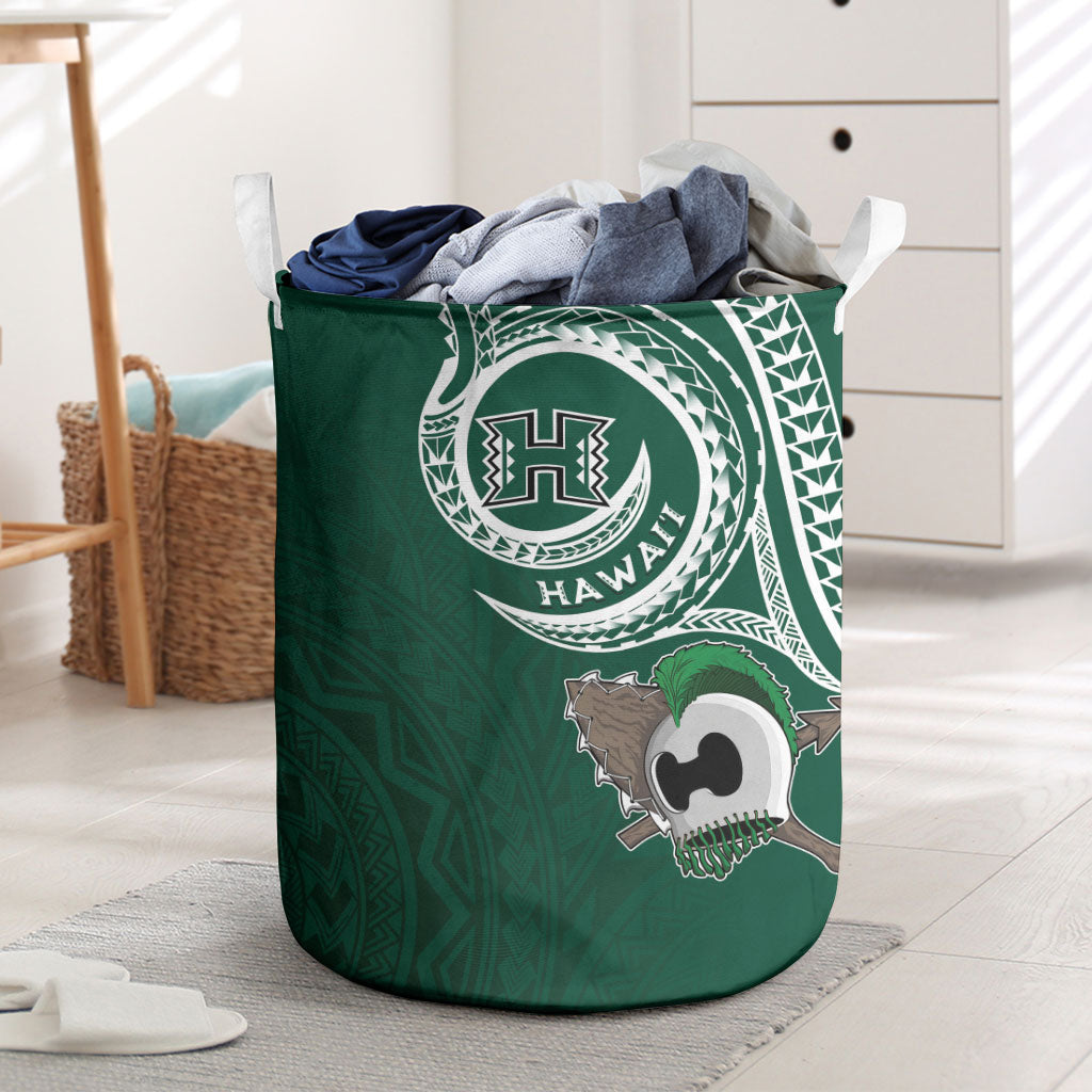 Hawaii Rainbow Warriors Alumni Laundry Basket Ti Maile Lei - Glory For The Warriors