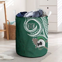 Hawaii Rainbow Warriors Alumni Laundry Basket Ti Maile Lei - Glory For The Warriors