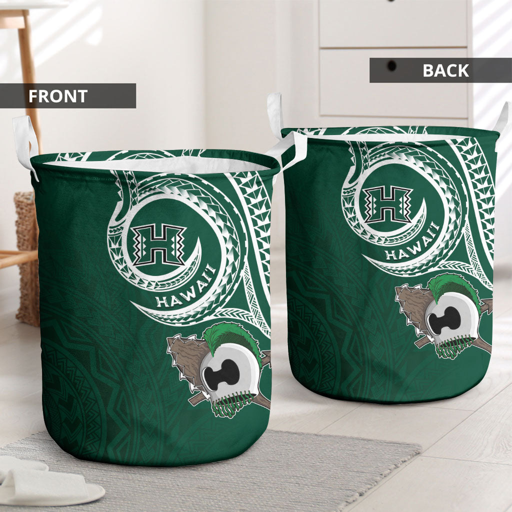 Hawaii Rainbow Warriors Alumni Laundry Basket Ti Maile Lei - Glory For The Warriors