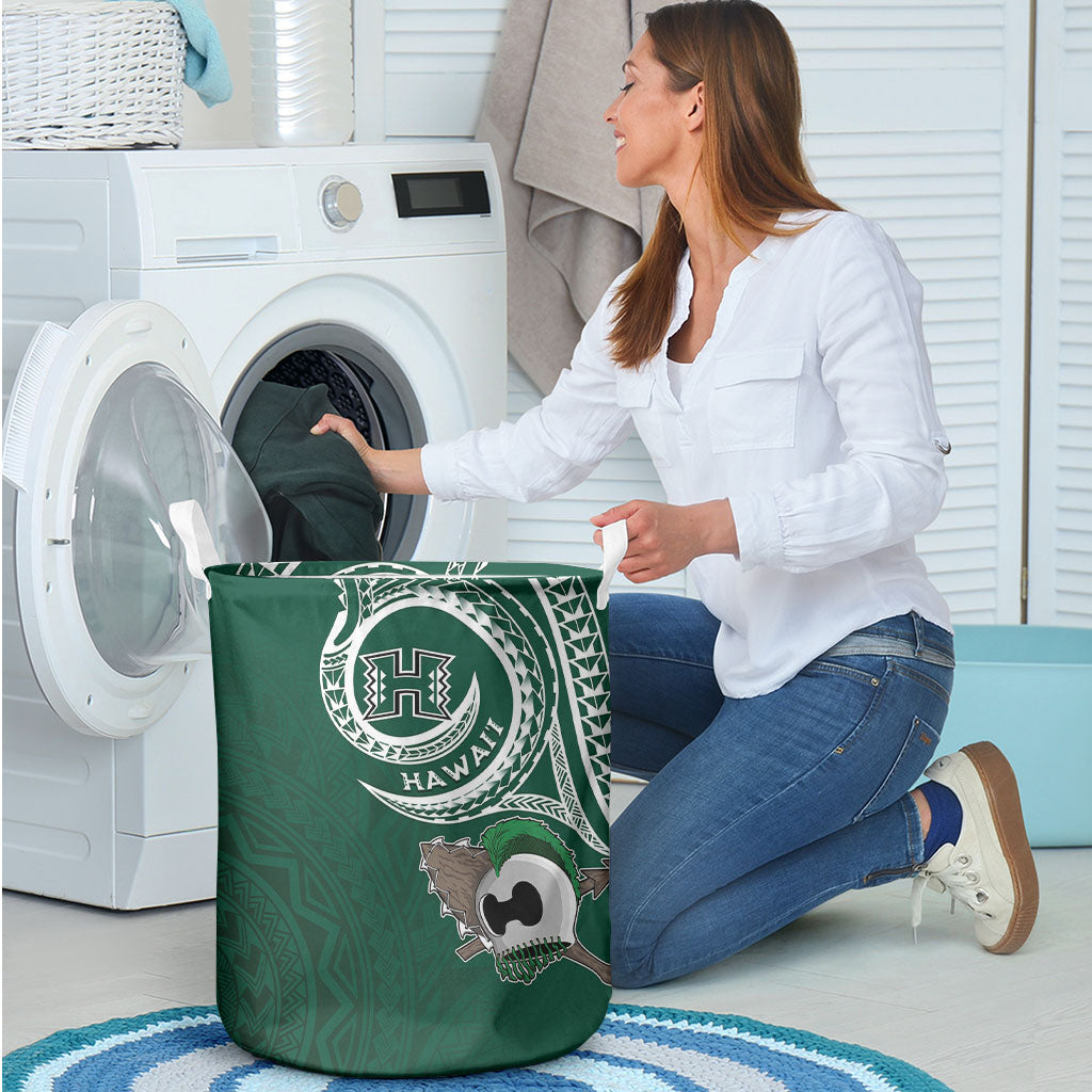 Hawaii Rainbow Warriors Alumni Laundry Basket Ti Maile Lei - Glory For The Warriors