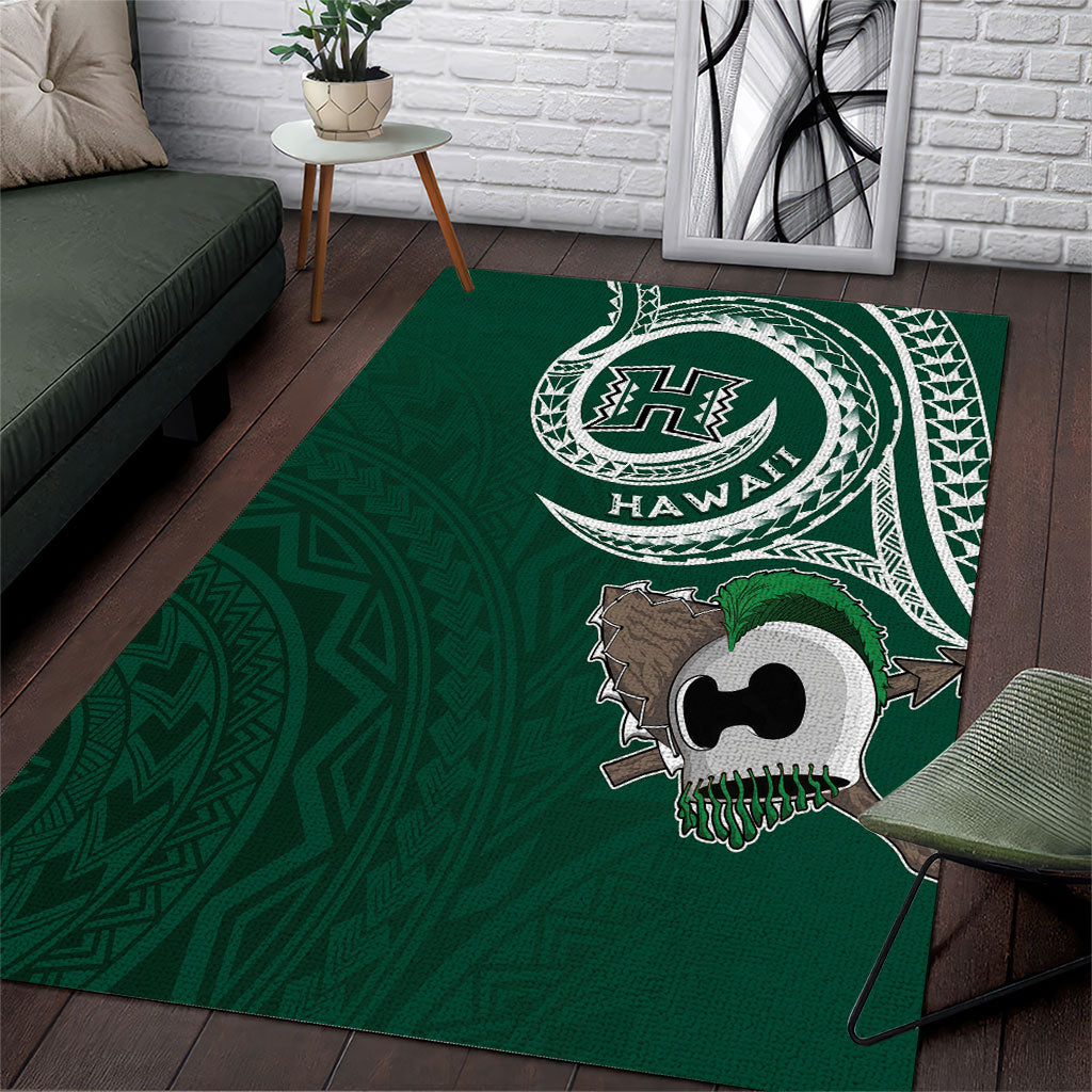Hawaii Rainbow Warriors Alumni Area Rug Ti Maile Lei - Glory For The Warriors
